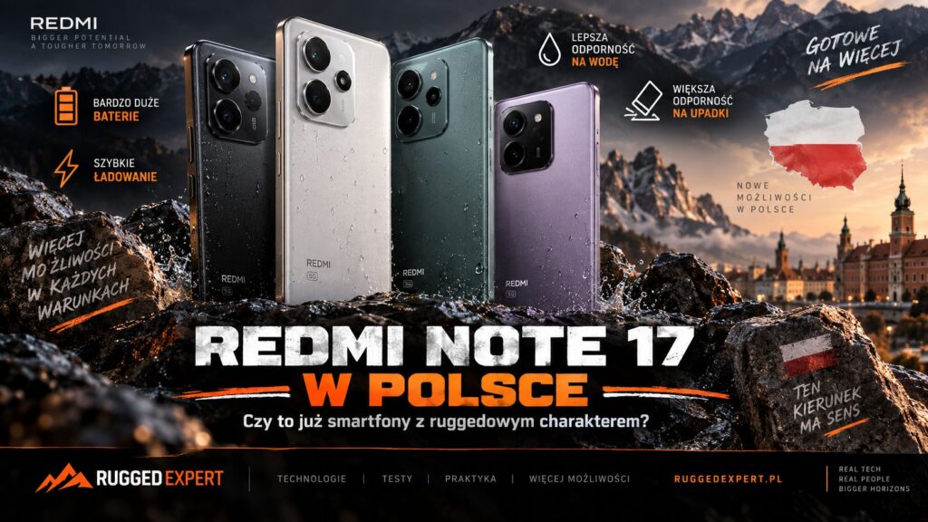 Cztery modele REDMI Note 17 debiutują w Polsce. Czy Xiaomi właśnie wkracza na rynek smartfonów rugged?